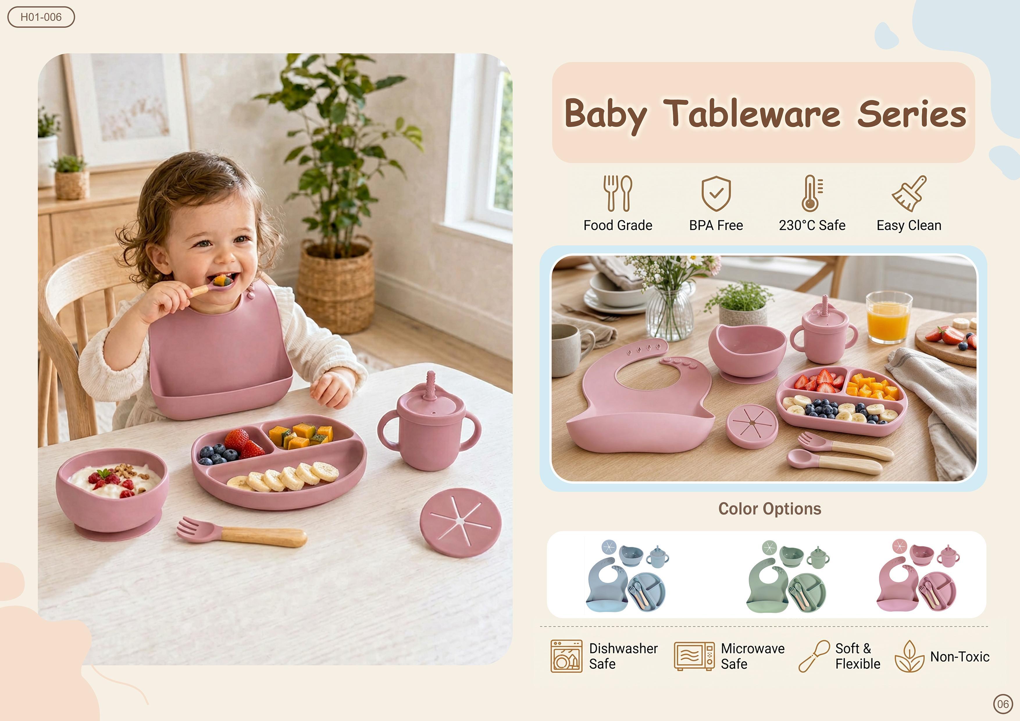 Baby Tableware Series — Mauve Set
