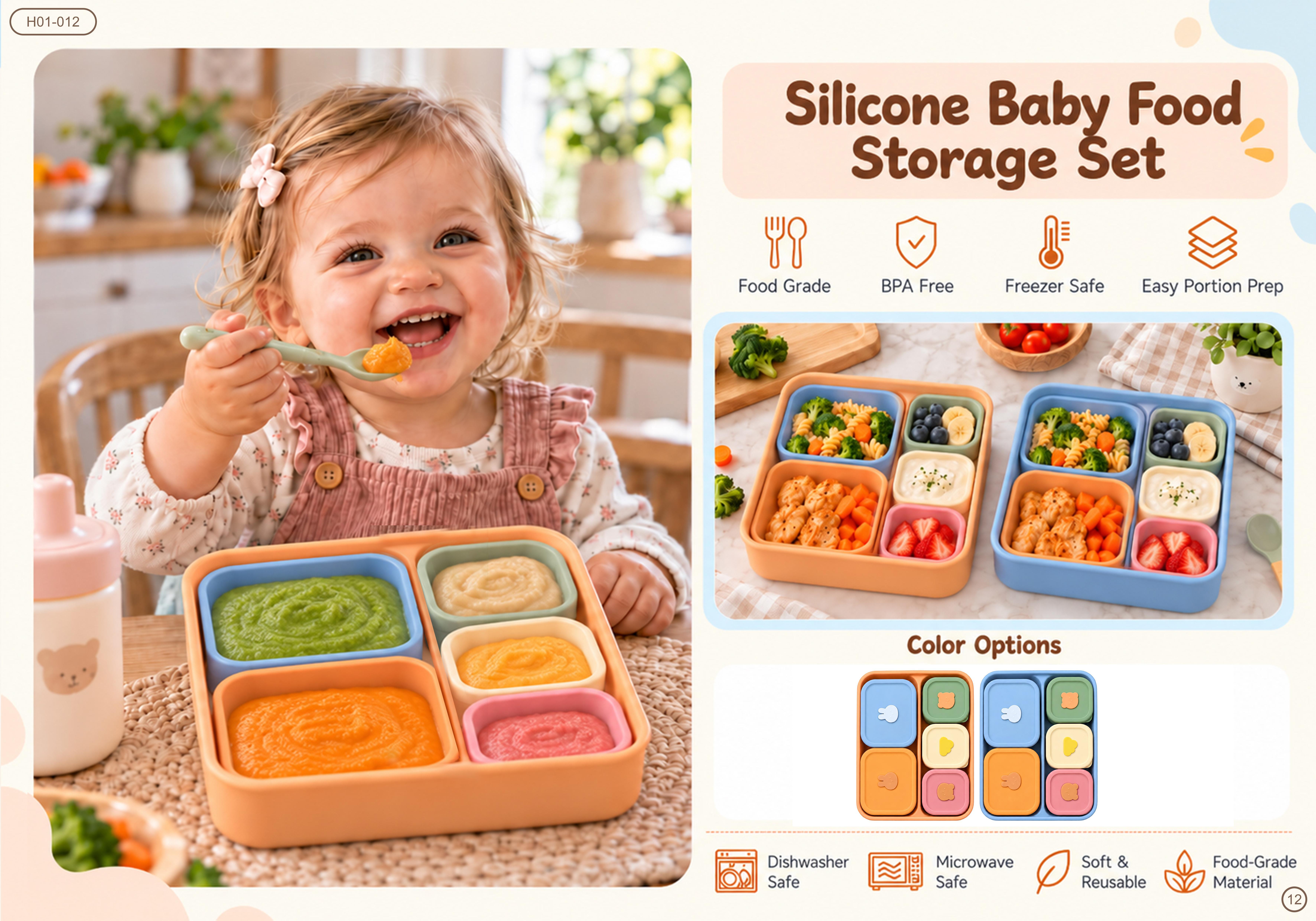 Silicone Baby Food Storage Set